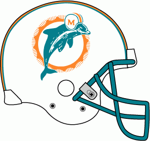 Miami Dolphins 1980-1989 Helmet Logo iron on paper